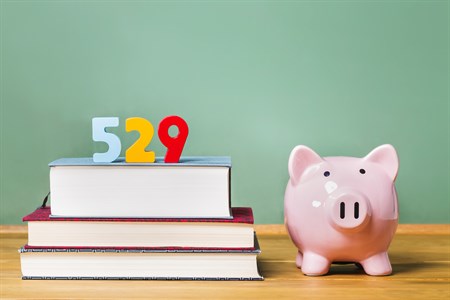 529 Books And Piggy Bank