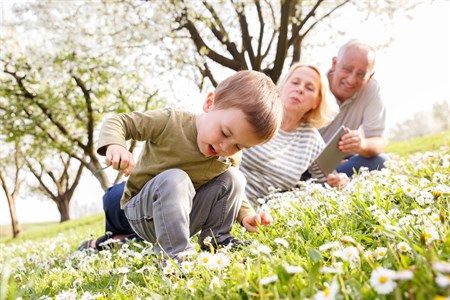 Grandparents And Kid