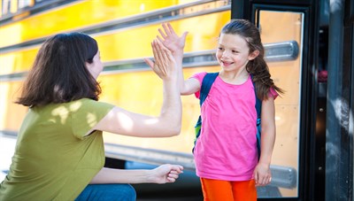 Adams Istock Mom Girl At Bus