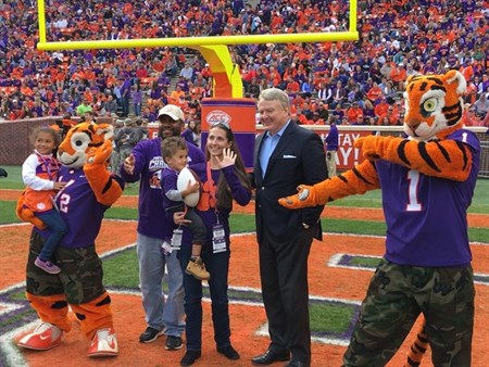 Clemson Mascots With Treasurer