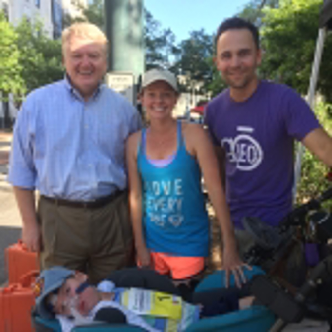 Photo of Treasurer Loftis with the Bugenske Family